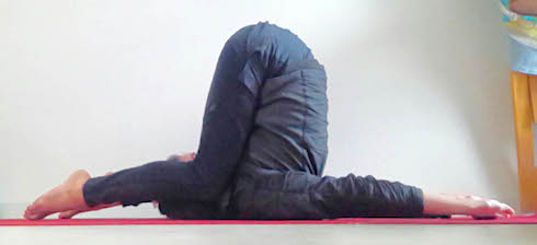 「鋤のポーズ」（Halasana）